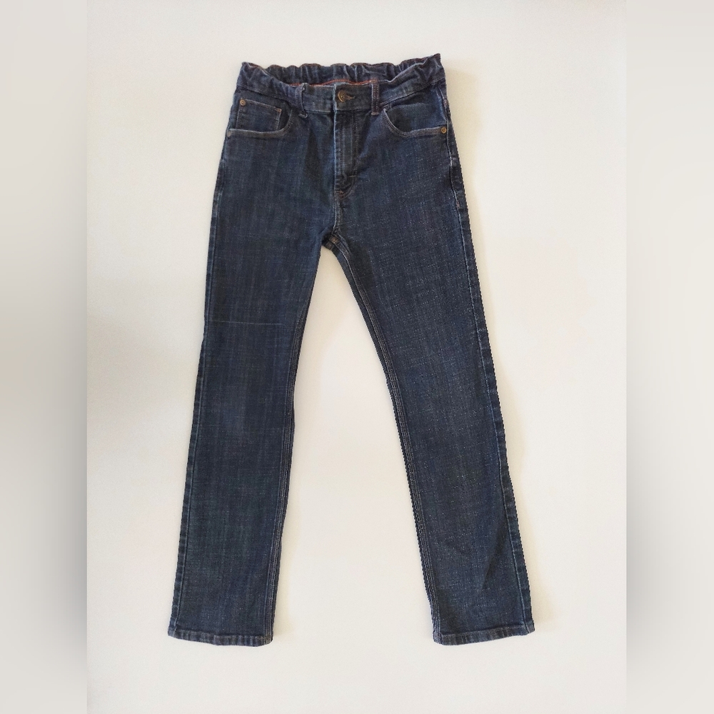 Wrangler Boys Straight Leg Adjustable Waist Dark Wash Blue Jeans Size 14R